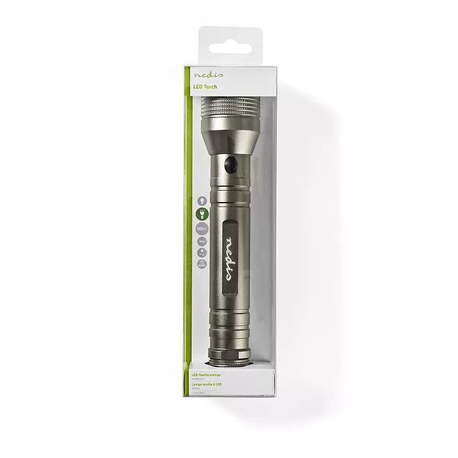 Lanterna LED 10W 500lm IPX4 3x C/LR14 gri Nedis, iluminare rezistentă la apă, utilizare în exterior [2]