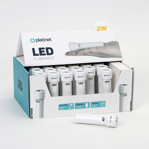 Lanterna LED 2W cu acumulator 3.7V, încărcare microUSB, până la 10 ore, perfectă pentru interior și exterior [4]
