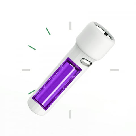 Lanterna LED 2W cu acumulator 3.7V, încărcare microUSB, până la 10 ore, perfectă pentru interior și exterior [1]