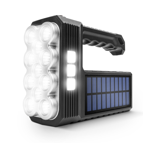 Lanterne-lampi - Lanterna solară LED COB cu funcție de lumină de lucru, acumulator Li-ion 1200mAh, Micro USB, 1000lm, IP55 Phenom 18581 – IoElectronice.ro