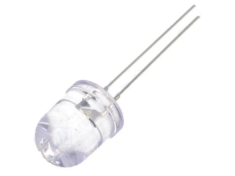 Led-uri - LED 10mm alb rece 10-15V 3000-4200mcd parte frontală convex OPTOSUPPLY OSW5DKA131A-12V – IoElectronice.ro