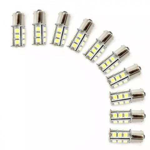 Becuri auto - LED de frână STOP+FRANĂ BA15D 12V 5W 290lm 18LED Carguard – IoElectronice.ro