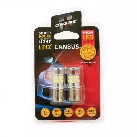 LED de frână STOP + FRANĂ CANBUS BA15D 12V 3.5W 400lm 6000K set 2 buc Carguard [3]