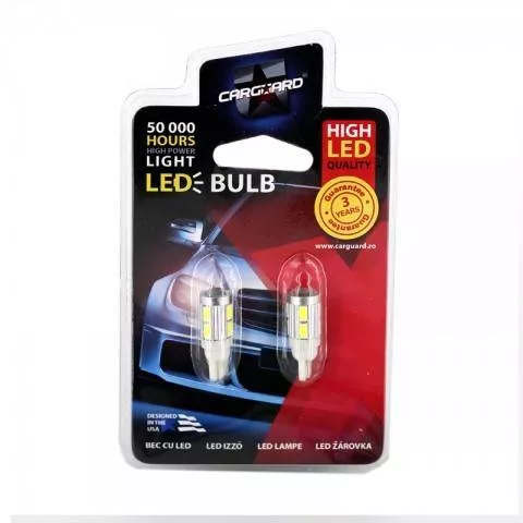 LED de poziție Cree CLD014 12V Carguard 3W 300 lumen alb rece soclu W2.1x9.5D 6500K garanție 24 luni [1]