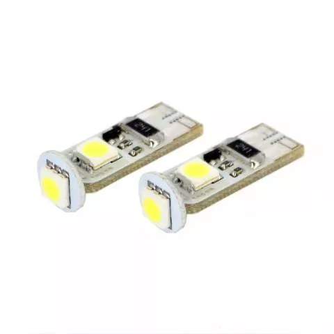 Becuri auto - LED de Poziție T10 12V 3W 54lm set 2buc CAN104 Carguard – IoElectronice.ro