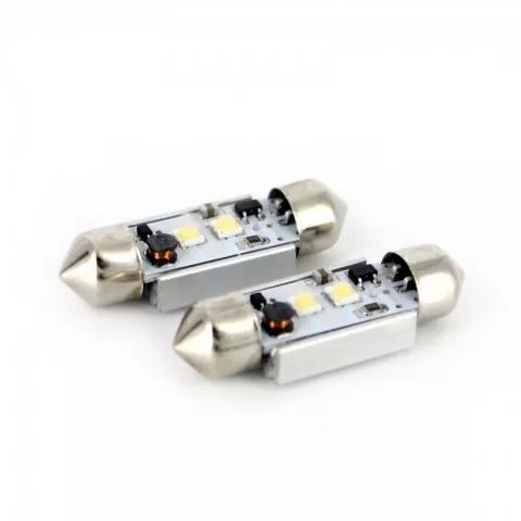 Becuri auto - LED Sofit 39mm CAN-Bus Cree Chip 12V Plafoniera Număr de Înmatriculare CAN111 set 2buc Carguard – IoElectronice.ro