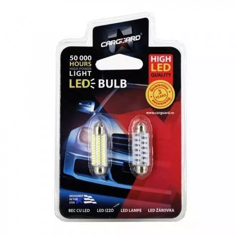 LED Sofit 41mm 12V 1.5W 252lm Alb rece SV-8.5 Carguard set 2 buc [1]