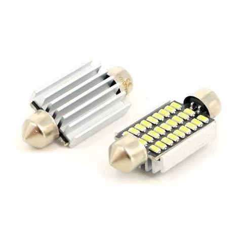 Becuri auto - LED Sofit Canbus 39mm Plafonieră Număr de Înmatriculare 12V 2.5W 189lm CAN118 Set 2buc Carguard – IoElectronice.ro