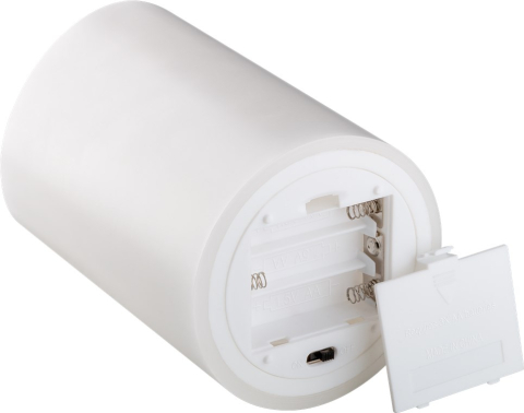 Lumânare LED Real Wax Alb 10x15cm Goobay 66521 cu efect de flacără naturală și control cu telecomandă [1]