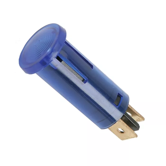 Led-uri - Lumina de semnal 39x12 mm 12V lumina albastră LED terminal 6.3mm 07921KE – IoElectronice.ro