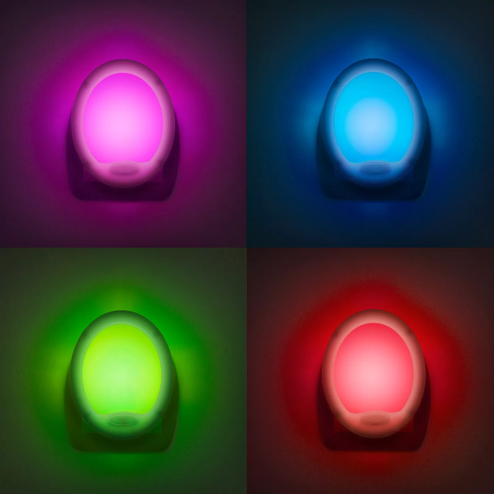 Lumina de veghe LED PHENOM, 8x10cm, RGB, 220-240V, 7 LED-uri, culori alternante, alb. [2]