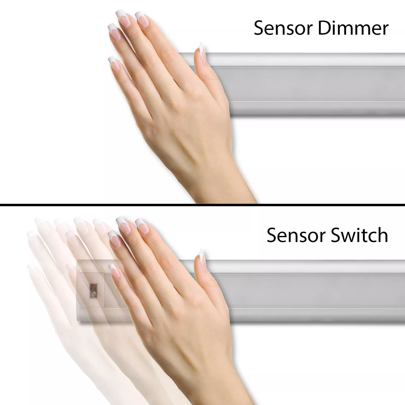 Lumina LED cu senzor de mișcare LED 5W 380lm 4000K ultraslim 300x40x9mm PHENOM – IoElectronice.ro [2]