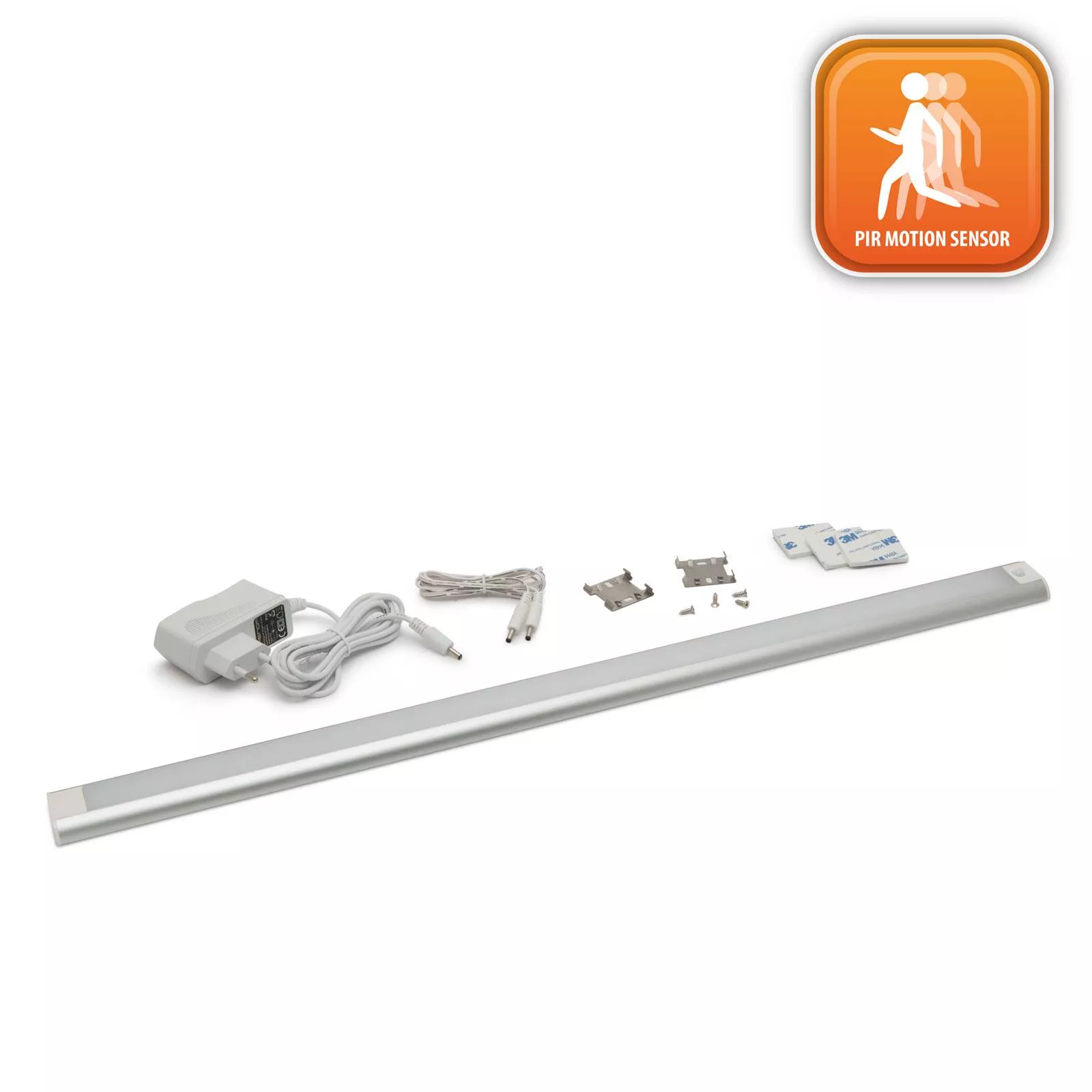 Lumina LED Ultraslim cu senzor de mișcare PIR 9W 4000K 675lm 600x40x15mm Phenom – IoElectronice.ro [1]