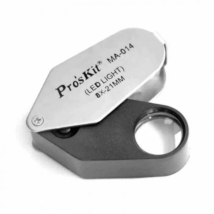 Lupe - Lupa 8X cu Iluminare LED, Brichetă și Protecție Metalică – Ideală pentru Circuite și Bijuterii