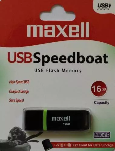 Memorie USB Speedboat 16GB Maxell - Rapiditate, Durabilitate și Stocare Fiabilă USB2.0 [1]