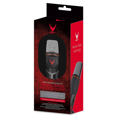 Microfon gaming VGMM VARR cu trepied negru, tip condenser, lungime cablu 2m, compatibil PC și console. [2]