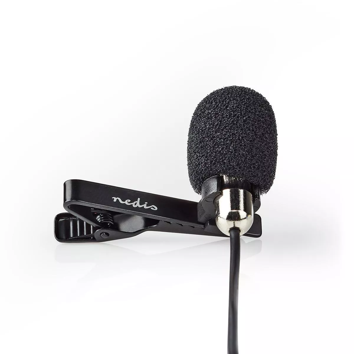 Microfoane - Microfon Lavaliera Nedis cu Clip, Conexiune 3.5mm, Sunet Clar, Durabil, Ideal pentru Vlogging, Interviuri și Podcast-uri
