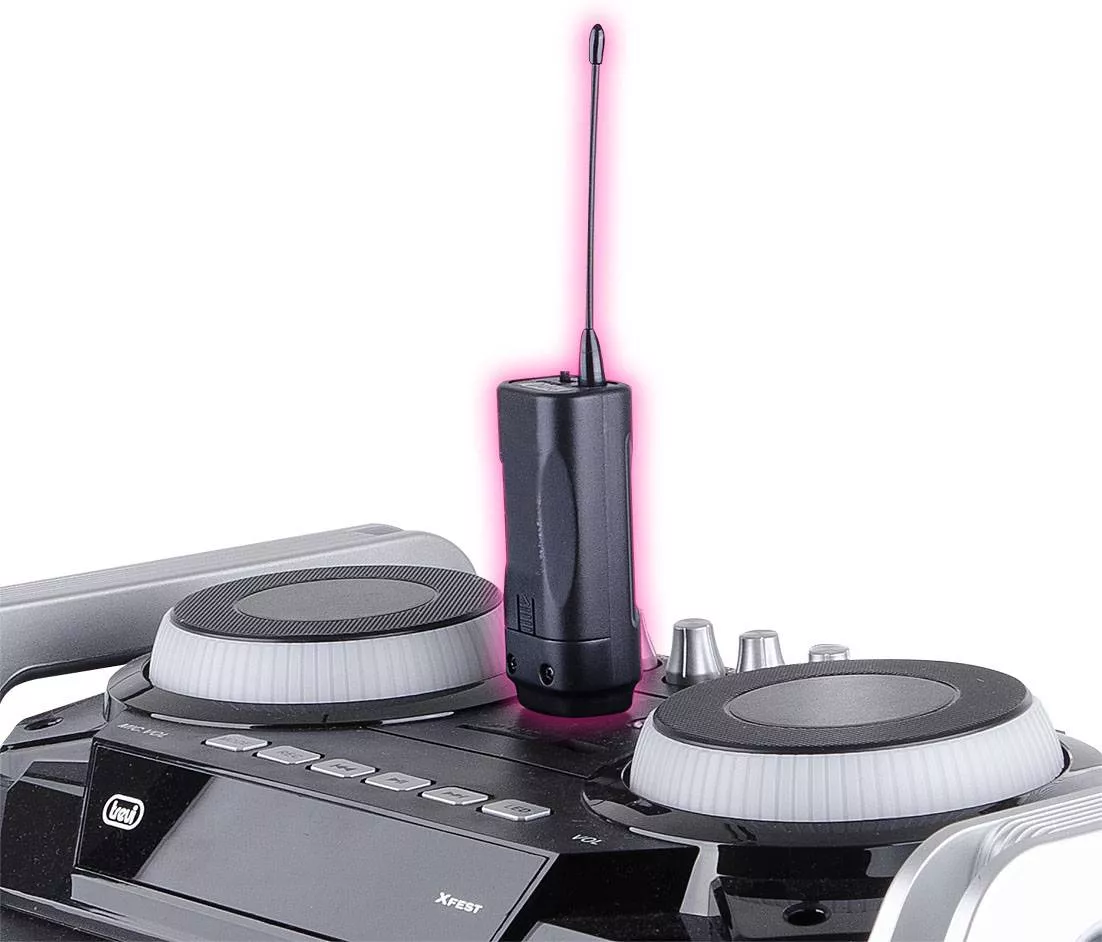 Microfon lavaliera wireless VHF EM 408 R Trevi, negru, 24 luni garanție, ideal pentru înregistrări audio. [8]