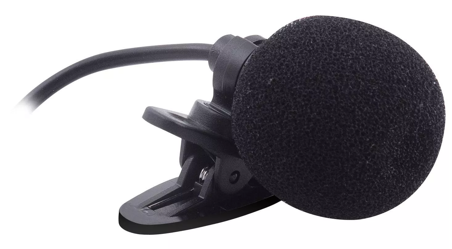 Microfon lavaliera wireless VHF EM 408 R Trevi, negru, 24 luni garanție, ideal pentru înregistrări audio. [1]