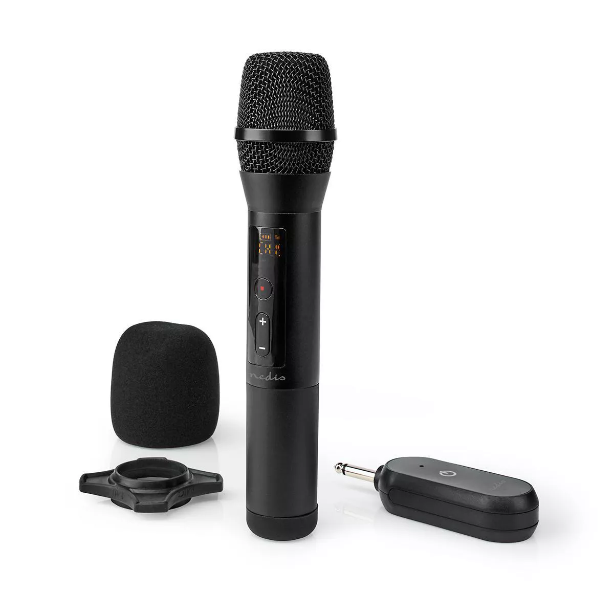 Microfon wireless Nedis 20 canale 10 ore autonomie receptor negru jack 6.35 mm mono tata [8]