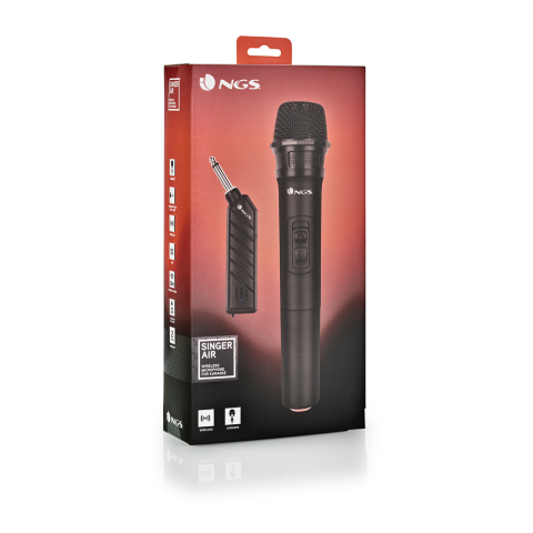 Microfon wireless unidirectional VHF NGS Jack 6.3 mm mono, culoare neagră, 24 luni garanție persoane fizice [5]