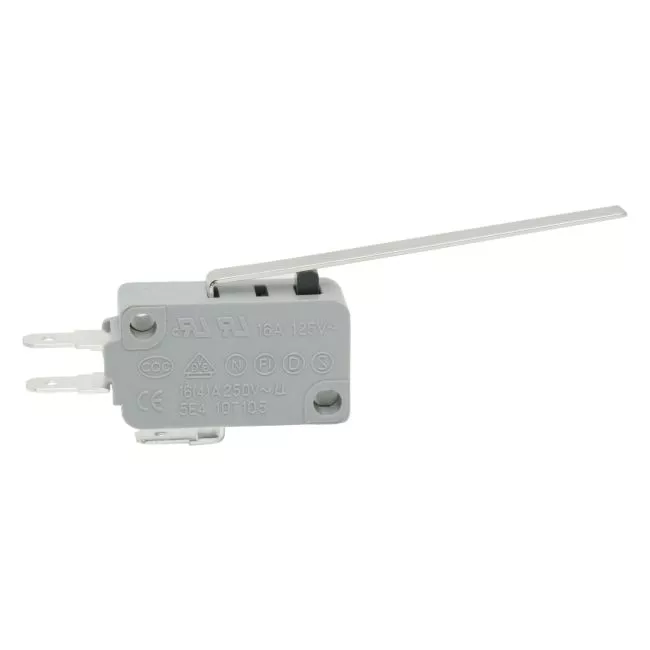 Intrerupatoare-Relee - Microîntrerupător 1 circuit 16(4)A-250V ON-(OFF) cu lamelă 55mm 28x16x10mm – IoElectronice.ro