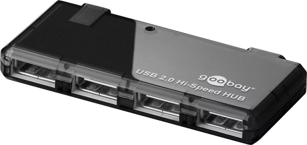 Hub-uri USB - Mini HUB USB 4 Porturi 2.0 Negru - Conectează Rapid Dispozitivele Tale USB