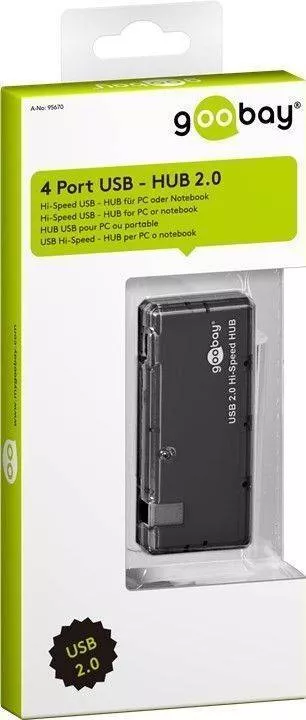 Mini HUB USB 4 Porturi 2.0 Negru - Conectează Rapid Dispozitivele Tale USB [1]