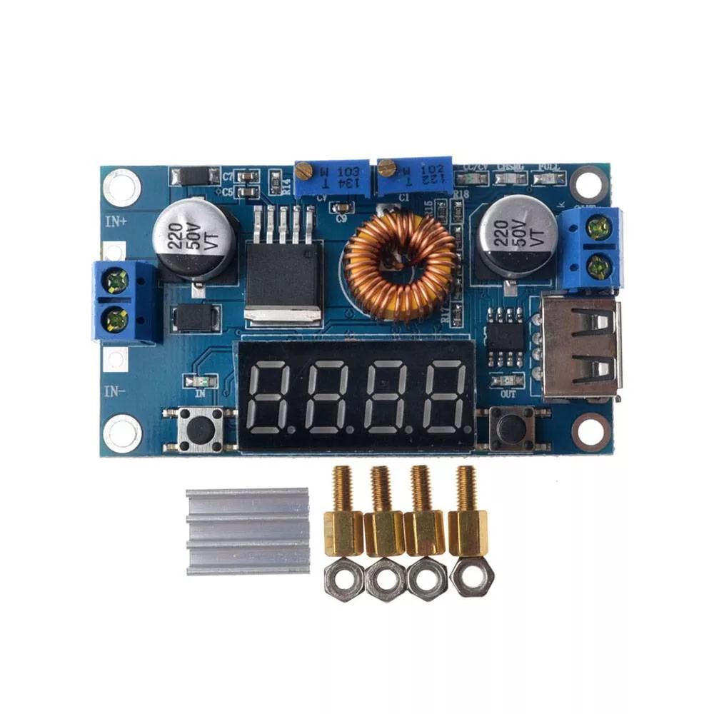 Modul DC-DC coborâtor de 5A LCD XL4015-VA-LCD – IoElectronice.ro [1]