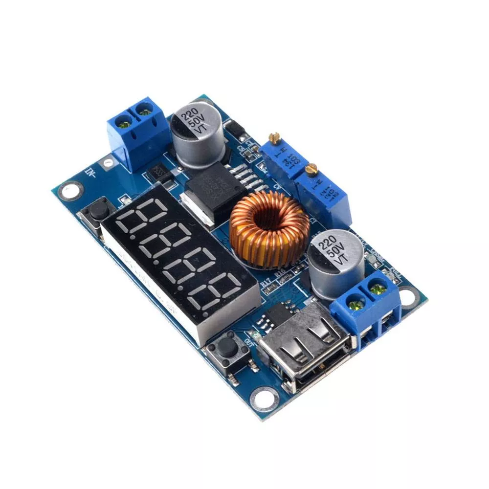 Module diverse - Modul DC-DC coborâtor de 5A LCD XL4015-VA-LCD – IoElectronice.ro