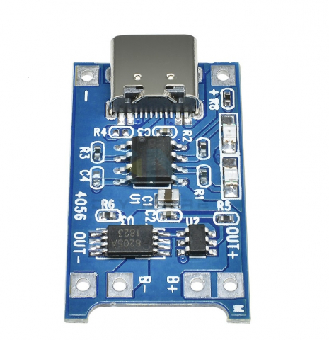 Accesorii acumulatori - Modul de Încărcare 18650 cu Micro USB, Curent 1A, Tensiune 4.2V, Dimensiuni 2.8x1.6cm