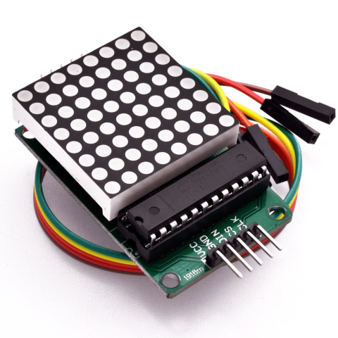 Scule mentenanta - Modul LED MATRIX 8X8 campuri 32x32 mm rosu 5V Interfata SPI inclus cu controlerul MAX7219 si cabluri - IoElectronice.ro