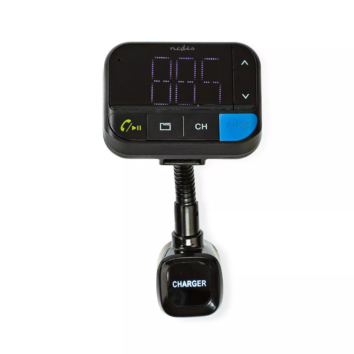 Modulator FM Nedis Bluetooth MicroSD Hands-Free Control vocal 2x USB – IoElectronice.ro [6]