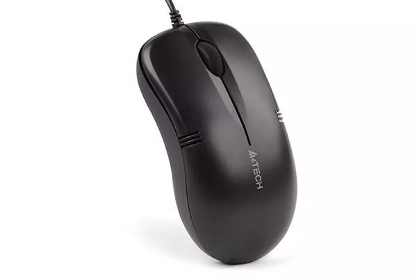 Computer-laptop - Mouse optic cu fir A4Tech V-TRACK 1000 DPI, control precis și design ergonomic, ideal pentru PC și notebook negru