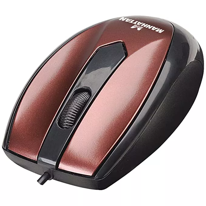 Computer-laptop - Mouse optic USB Manhattan 1000dpi maro, design compact și performant, compatibil Windows, plug and play