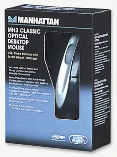 Mouse optic USB 1000dpi negru Manhattan model 177016, wireless, 24 luni garanție [2]
