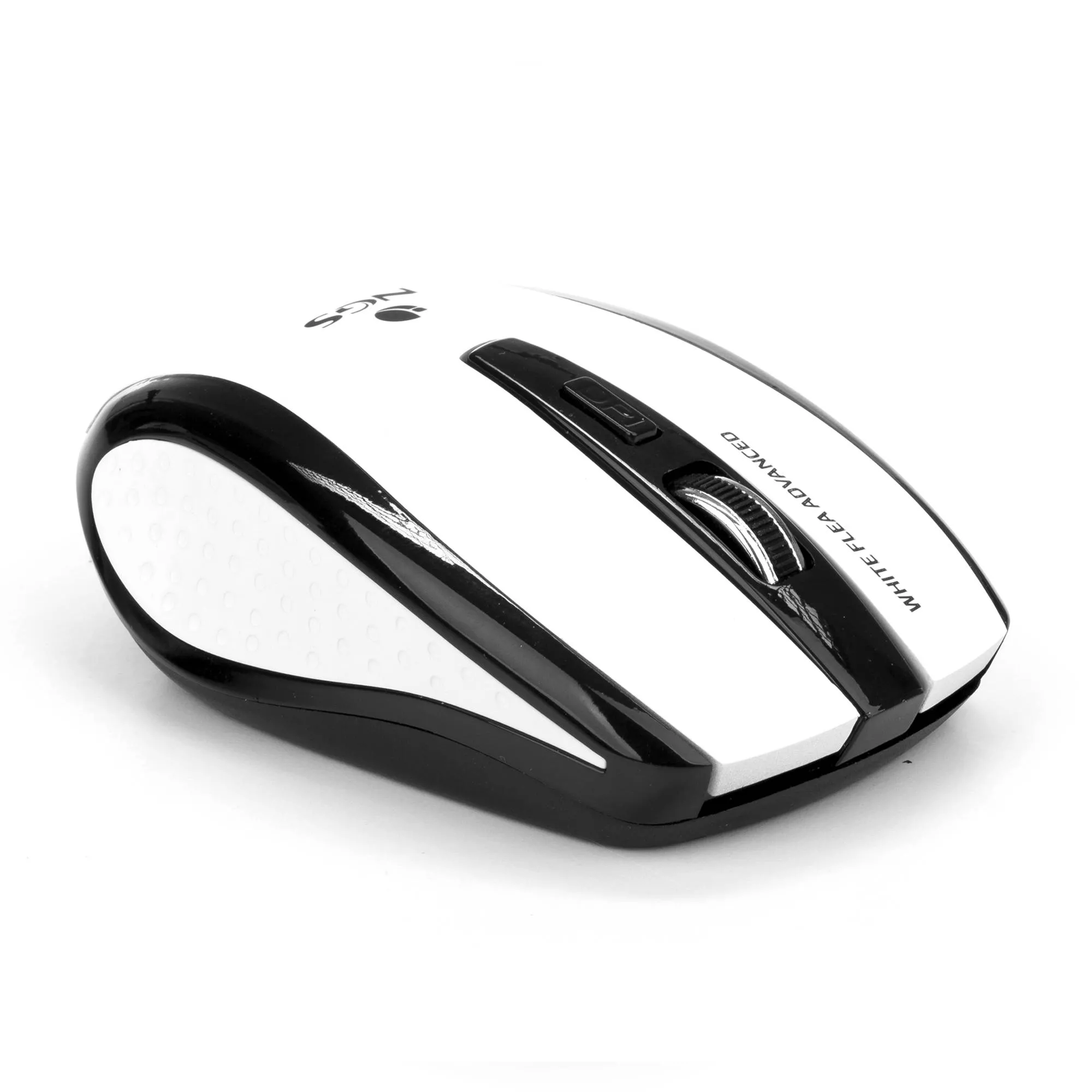 Computer-laptop - Mouse wireless Flea Advanced alb, 800/1600dpi, compact, pentru notebook-uri, USB nano, 2 butoane și scroll