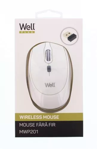 Mouse wireless Well MWP201 alb - Performanță și confort, ideal pentru birou și gaming [2]
