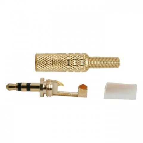 Mufa 3.5 mm stereo tata metal aurit cu protector cablu – IoElectronice.ro [1]