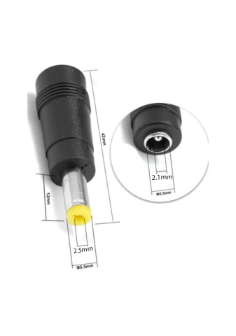 Adaptoare alimentare AC-DC - Mufa adaptoare 2.1/5.5mm mama - 2.5/5.5mm tata (536) – IoElectronice.ro