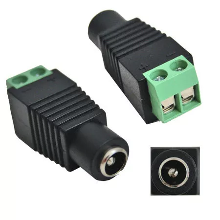 Mufe AC-DC - Mufa alimentare DC 2.1x5.5mm cu prindere rapidă și șurub pentru CCTV, camere de supraveghere