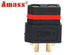 Mufa alimentare DC XT60 mama 2 pini cablu lipire 40A 500V AMASS XT60W-F negru [1]
