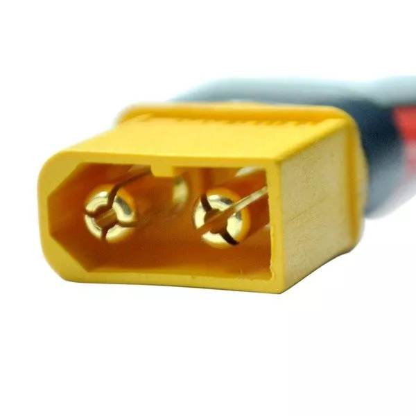 Mufa alimentare DC XT60 tata 2 pini 30A 500V AMASS XT60H-M cablu cu lipire [2]