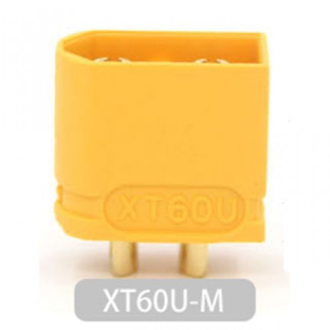 Mufa alimentare DC XT60 tata 30A 2 pini pe cablu lipire galbenă AMASS XT60U-M [1]