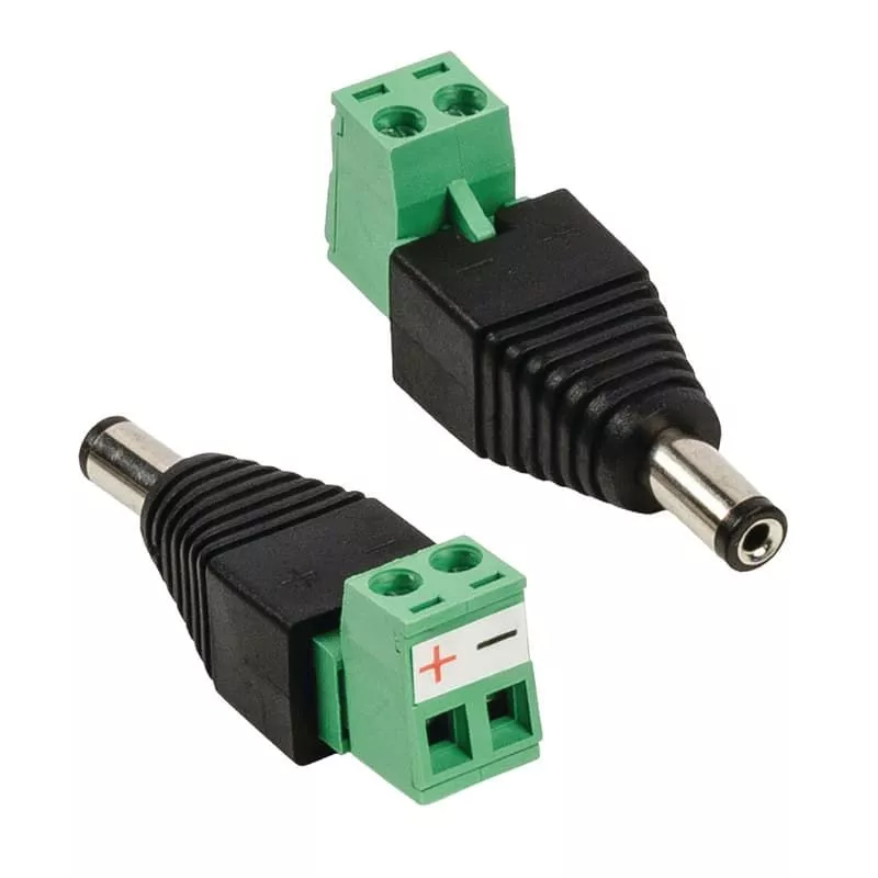 Mufa alimentare tata DC 2.1x5.5mm bloc terminal cu șurub pentru CCTV, OEM, garanție 24 luni persoane fizice [1]