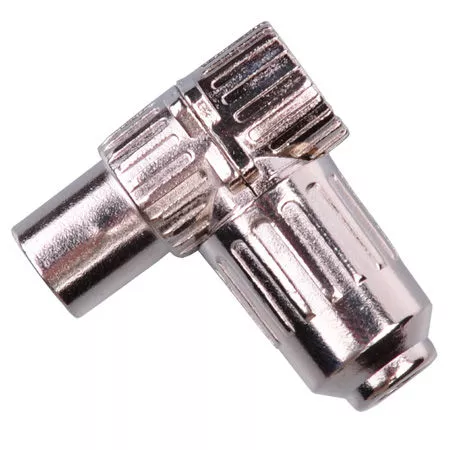 Mufe - Mufa antenă TV mama metal nichelată, conector coaxial, argintie, brand OEM, garanție 24 luni persoane fizice.