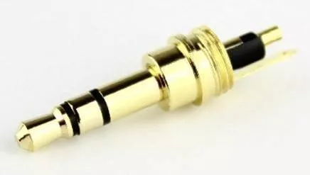 Mufă audio Jack 3.5 mm stereo tata 4 contacte placate cu aur OEM negru [1]