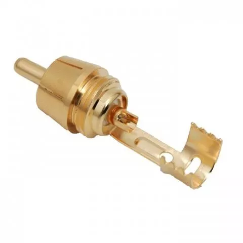 Mufa audio RCA tata contact aurit cablu 8mm inel negu - IoElectronice.ro [1]