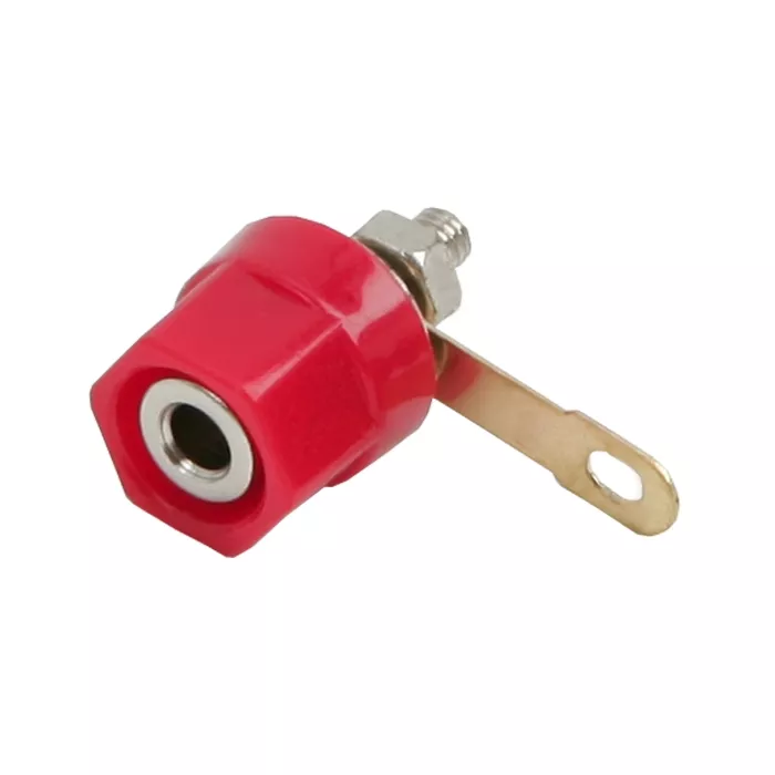 Mufe banana - Mufa banana mama 4mm montabil executie din plastic rosu – IoElectronice.ro