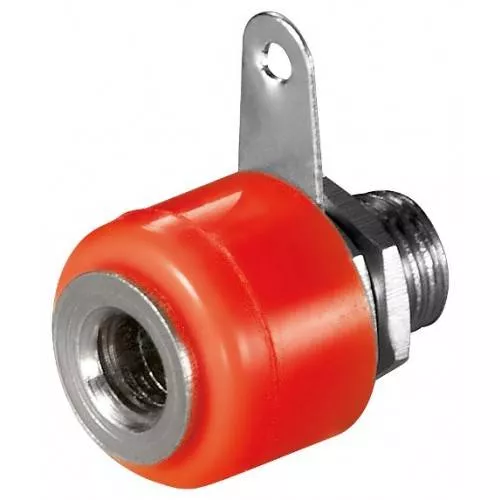 Mufe banana - Mufa banana mama roșu 4mm cu șurub pe panou Goobay – IoElectronice.ro